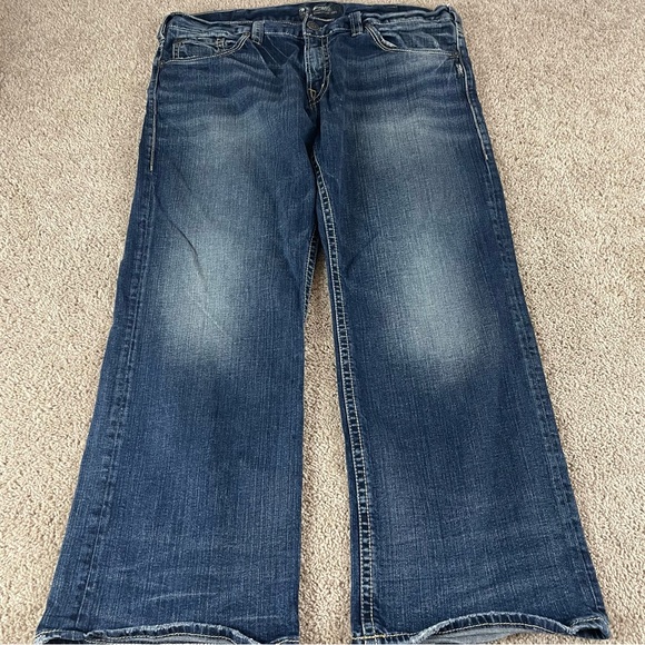 Silver Jeans Zac Mens 38x30 Relaxed Bootcut Baggy Denim Y2K T525 - Picture 1 of 10